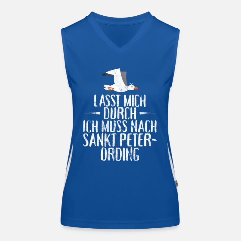 Lasst mich durch ich muss nach Sankt Peter Ording Funktionelles Kontrast-Tank Top für Frauen