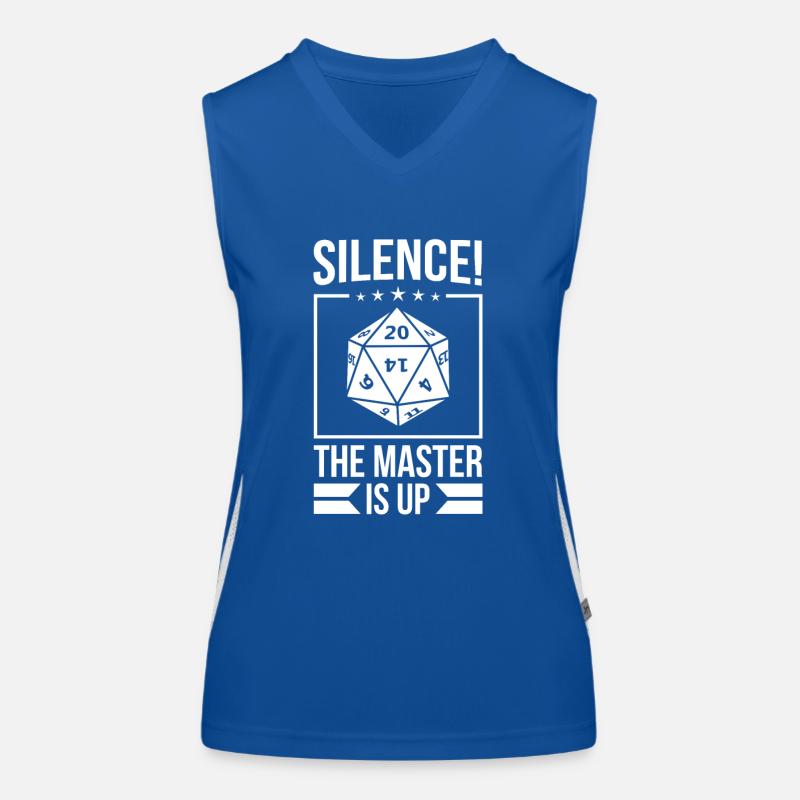 Silence! Le Maître est debout! Cubes D20 Débardeur respirant contrasté Femme