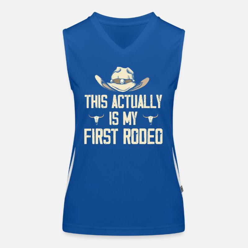 This Actually Is My First Rodeo Gift Women's Functional Contrast Tank Top