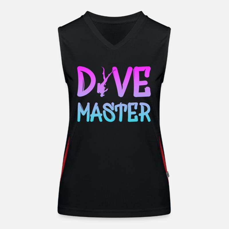 Dive Master Divemaster Tauchlehrer Funktionelles Kontrast-Tank Top für Frauen