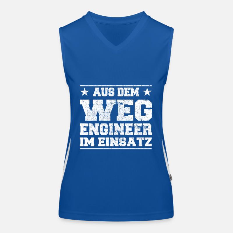 Aus dem Weg Engineer im Einsatz Design Funktionelles Kontrast-Tank Top für Frauen