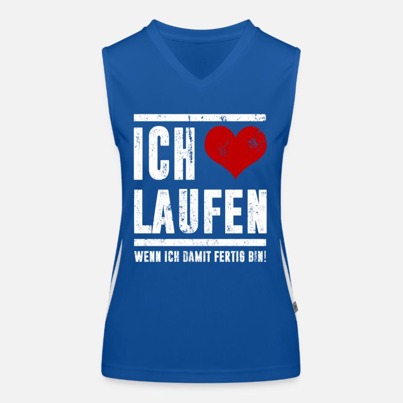 Jogging et course | J'aime courir Débardeur respirant contrasté Femme