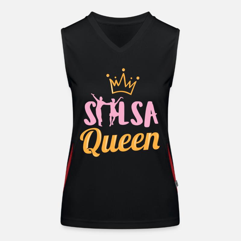 Salsa Dancing Salsa Queen Salsa Idée cadeau d’anniversaire Débardeur respirant contrasté Femme