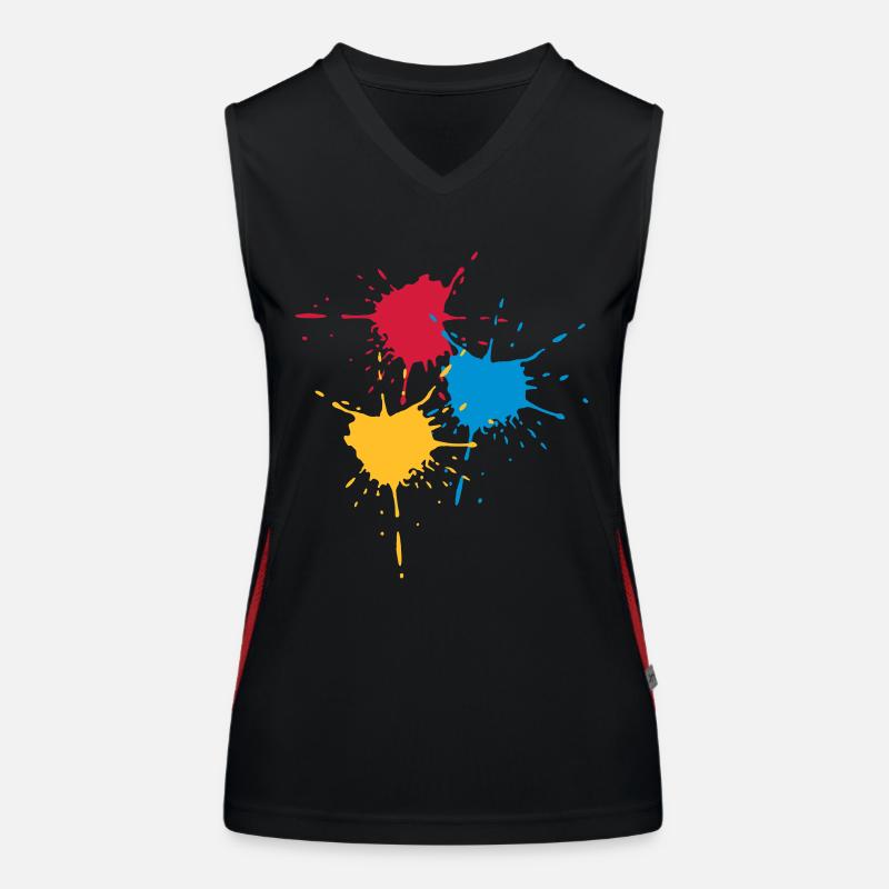 Farbkleckse 3 Grundfarben - V3 Funktionelles Kontrast-Tank Top für Frauen