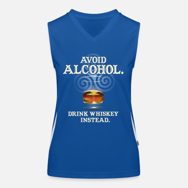 Avoid Alcohol Drink Whiskey Funktionelles Kontrast-Tank Top für Frauen