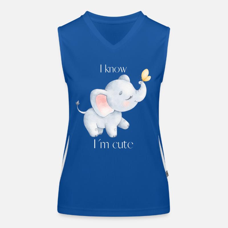 Elefant Funktionelles Kontrast-Tank Top für Frauen