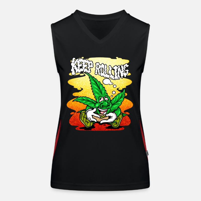 KEEP ROLLING Funktionelles Kontrast-Tank Top für Frauen