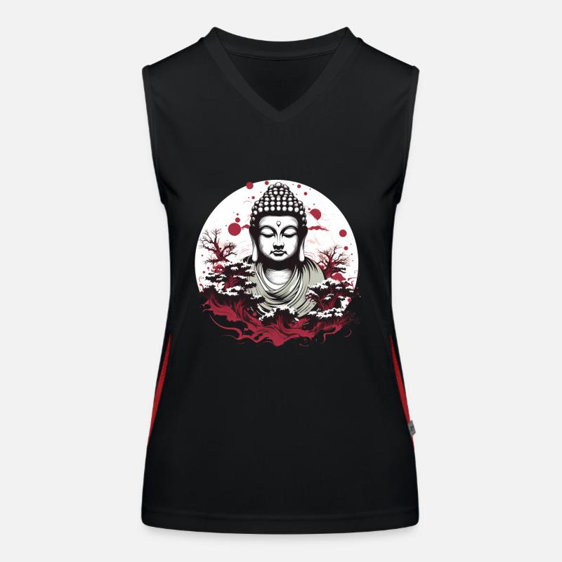 Buddha Statue Women's Functional Contrast Tank Top