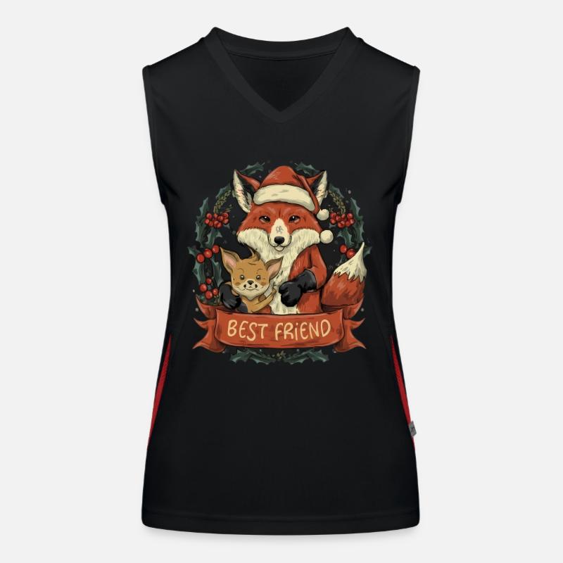 Fox & Rabbit: Best Friends Women's Functional Contrast Tank Top