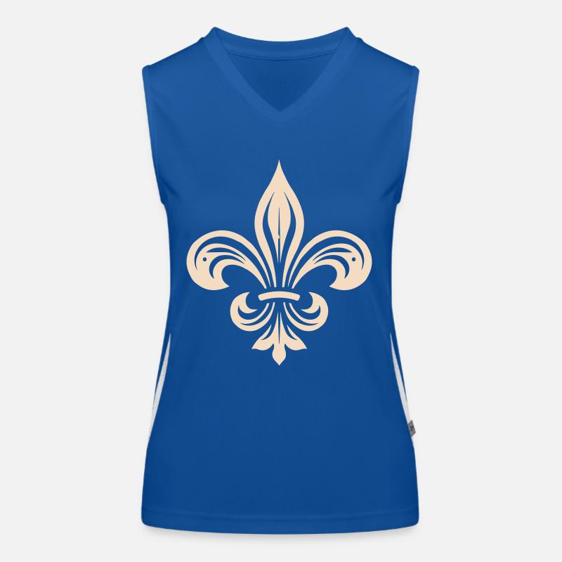 fleur de lis Women's Functional Contrast Tank Top