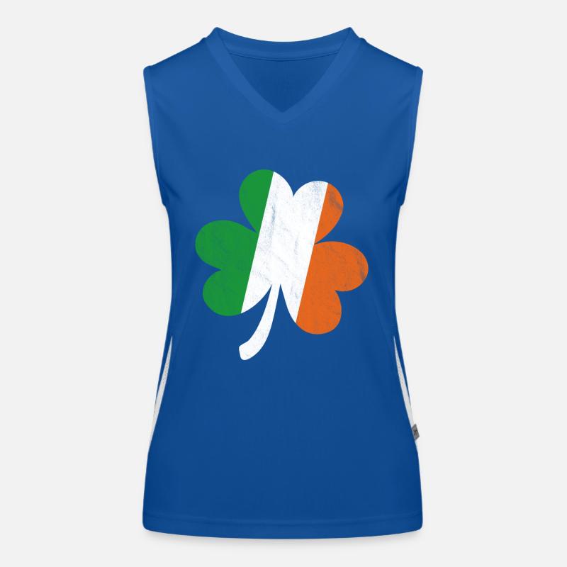 Shamrock Irish Flag Women's Functional Contrast Tank Top