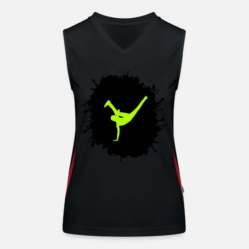 Breakdance éclaboussures Débardeur respirant contrasté Femme