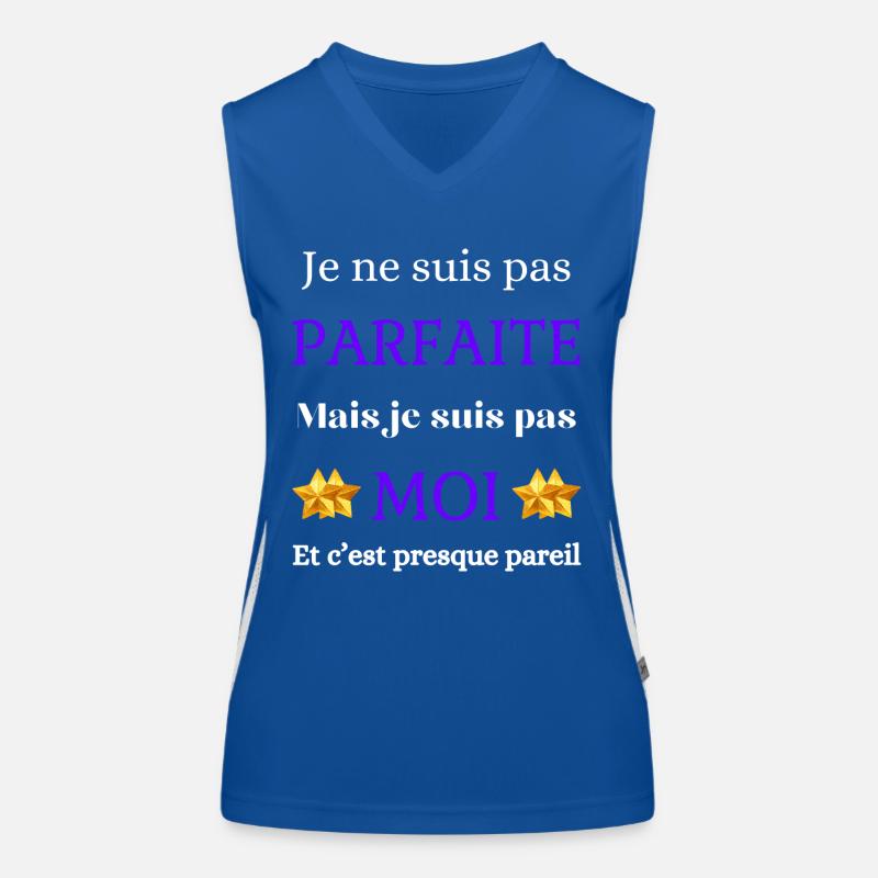 Pas parfaite mais moi Débardeur respirant contrasté Femme