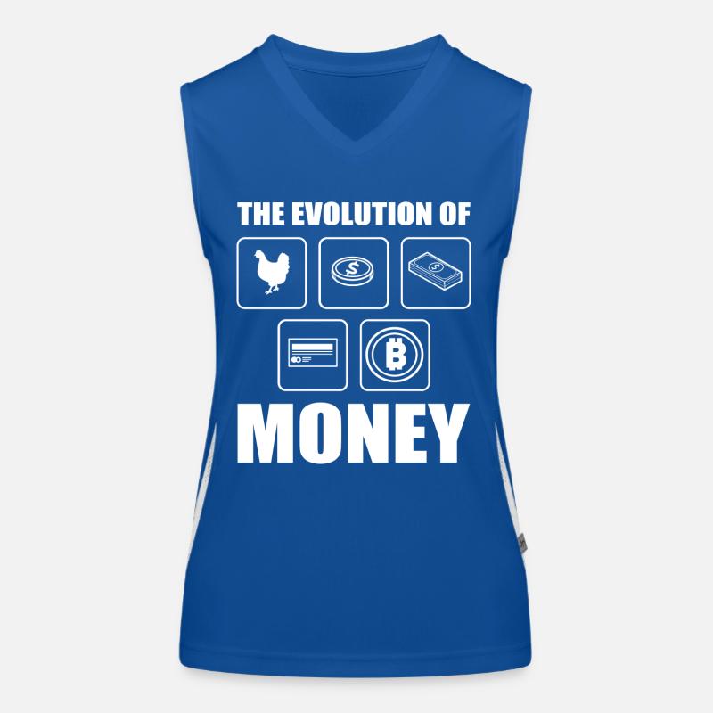 Bitcoin Evolution Funktionelles Kontrast-Tank Top für Frauen