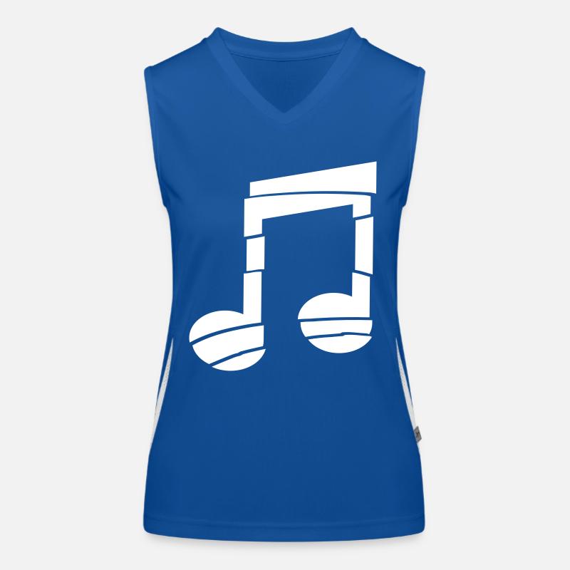 Music Note Grooves Stripe Techno Party Music Note Women's Functional Contrast Tank Top