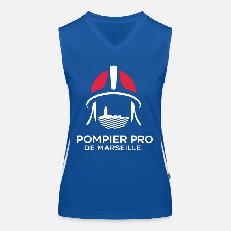 Pompier Pro de Marseille Débardeur respirant contrasté Femme