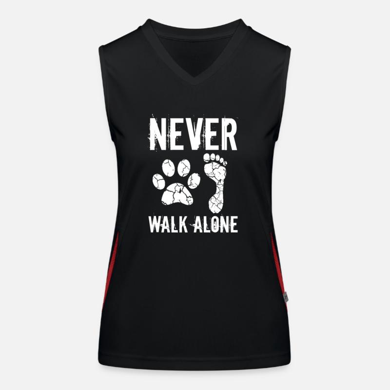 Never walk alone Women's Functional Contrast Tank Top