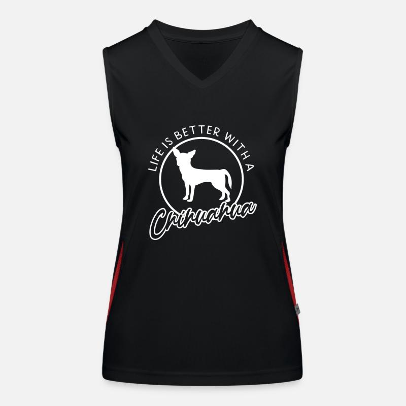 Chihuahua Women's Functional Contrast Tank Top