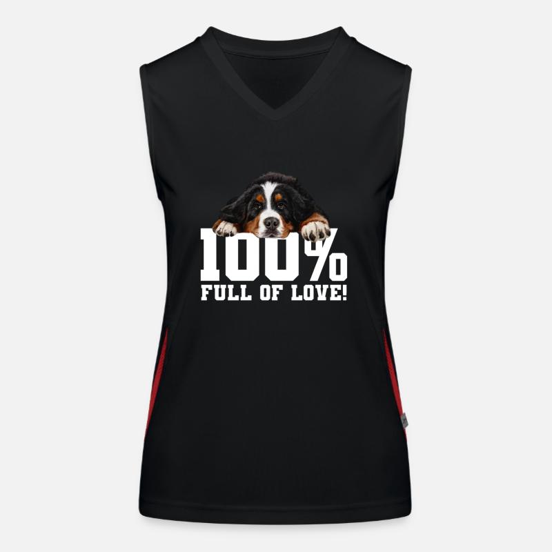 Berner Sennenhund Funktionelles Kontrast-Tank Top für Frauen