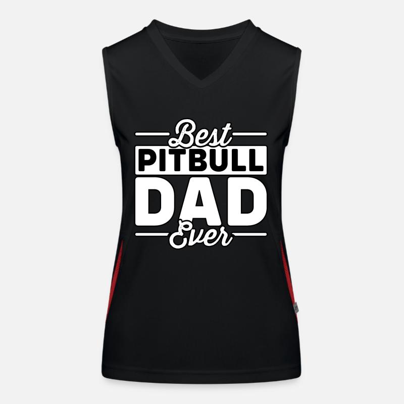 Meilleur père Pitbull de tous les temps Débardeur respirant contrasté Femme