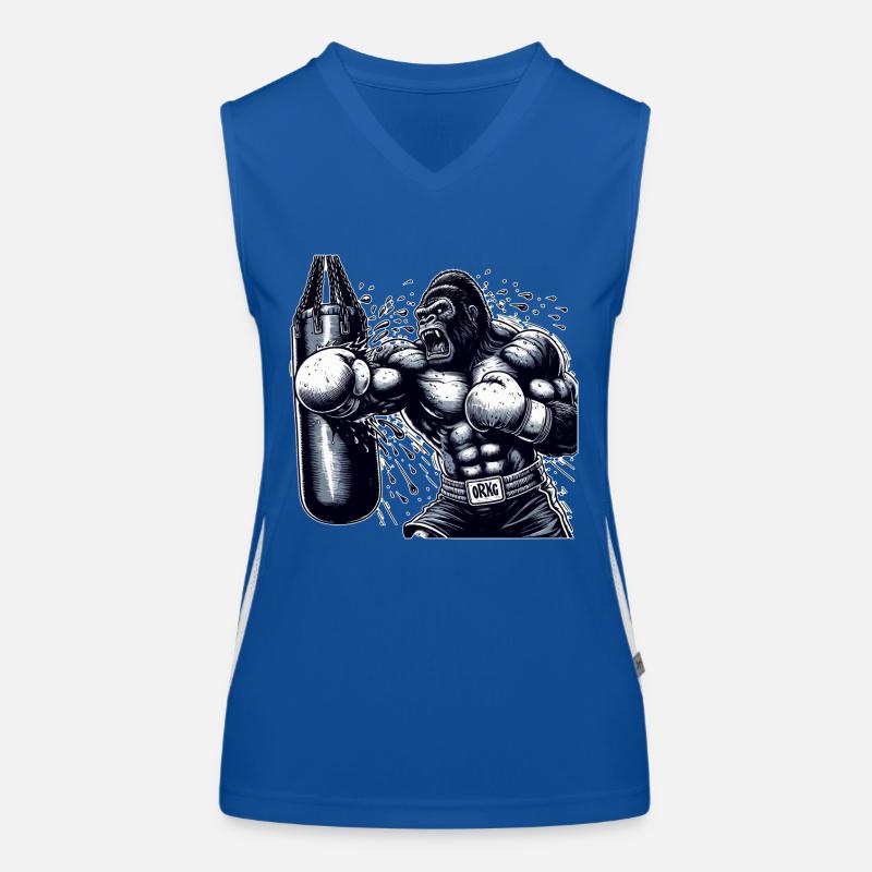 Boxender Gorilla Funktionelles Kontrast-Tank Top für Frauen