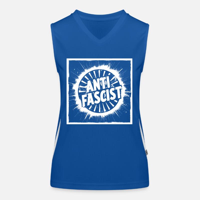 ANTIFASCIST Kreis Stern Women's Functional Contrast Tank Top