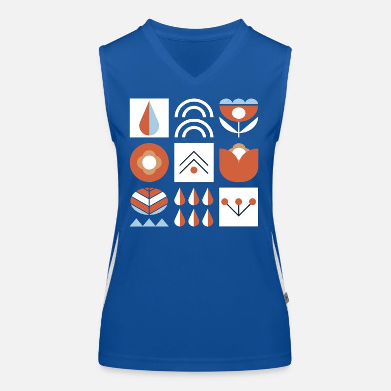 Geometric Nature Graphic Women's Functional Contrast Tank Top