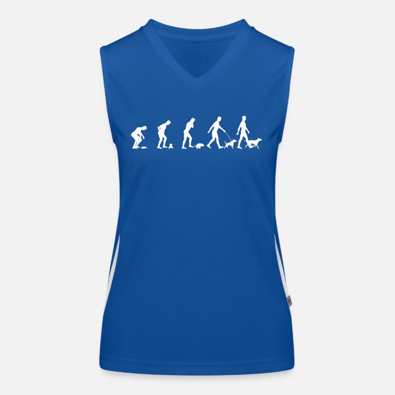Hund Hundebesitzer Evolution T-Shirt Funktionelles Kontrast-Tank Top für Frauen