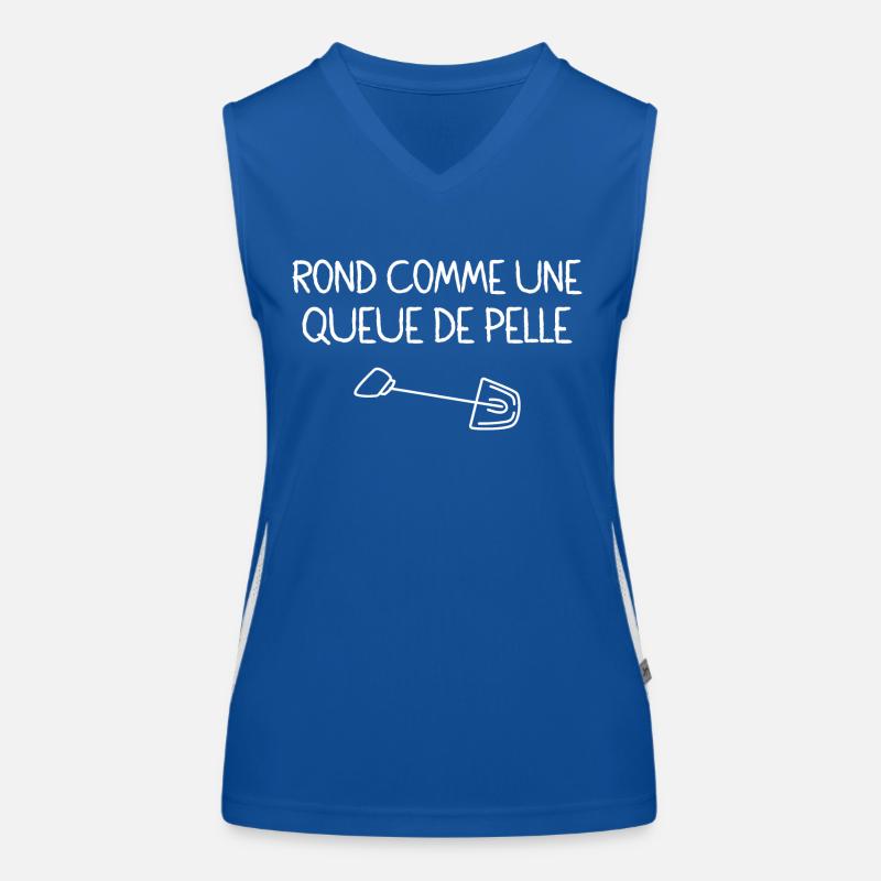 Rond Comme Une Queue De Pelle Expression Drôle Débardeur respirant contrasté Femme