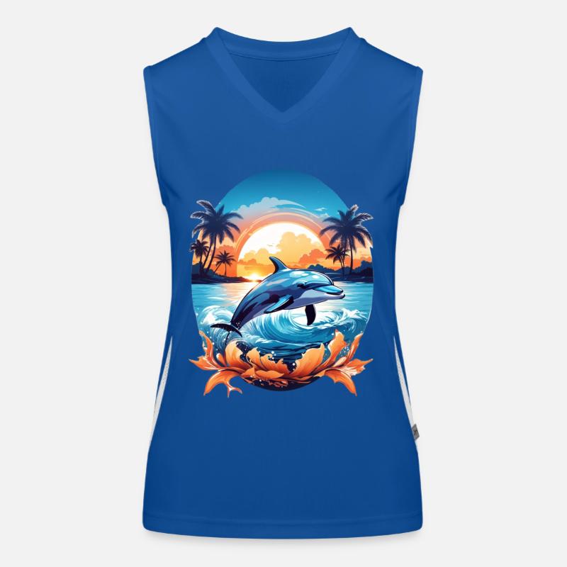 Delfin Funktionelles Kontrast-Tank Top für Frauen