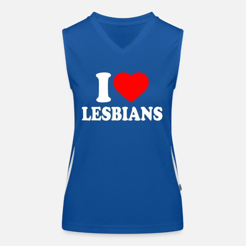 I love lesbians Débardeur respirant contrasté Femme