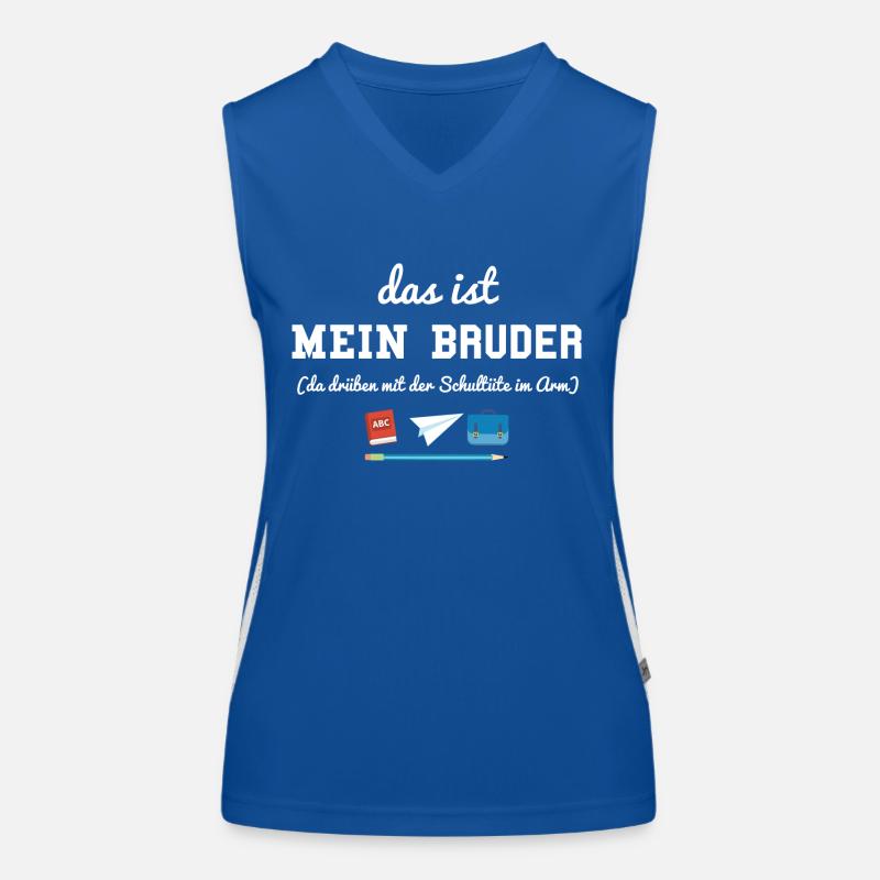 Einschulung - Stolzer Bruder / Schwester T Shirt Funktionelles Kontrast-Tank Top für Frauen