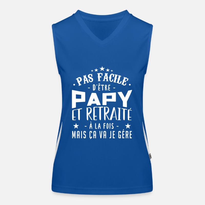 Papy retraite, cadeau papy Débardeur respirant contrasté Femme