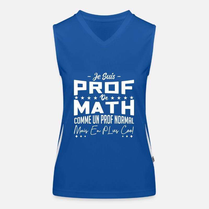 je suis prof de maths Débardeur respirant contrasté Femme