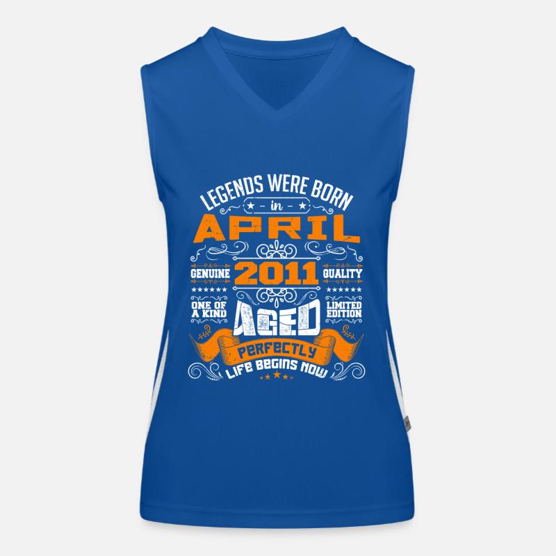 Legends wurden im April 2011 geboren | Weinlese Funktionelles Kontrast-Tank Top für Frauen