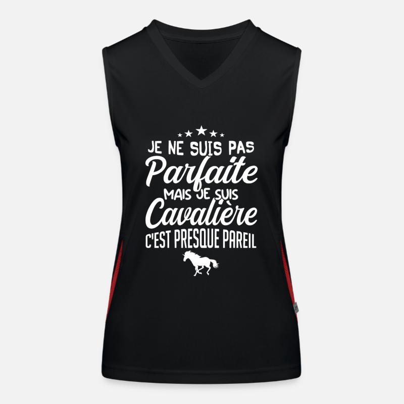 CAVALIÈRE PARFAITE Débardeur respirant contrasté Femme