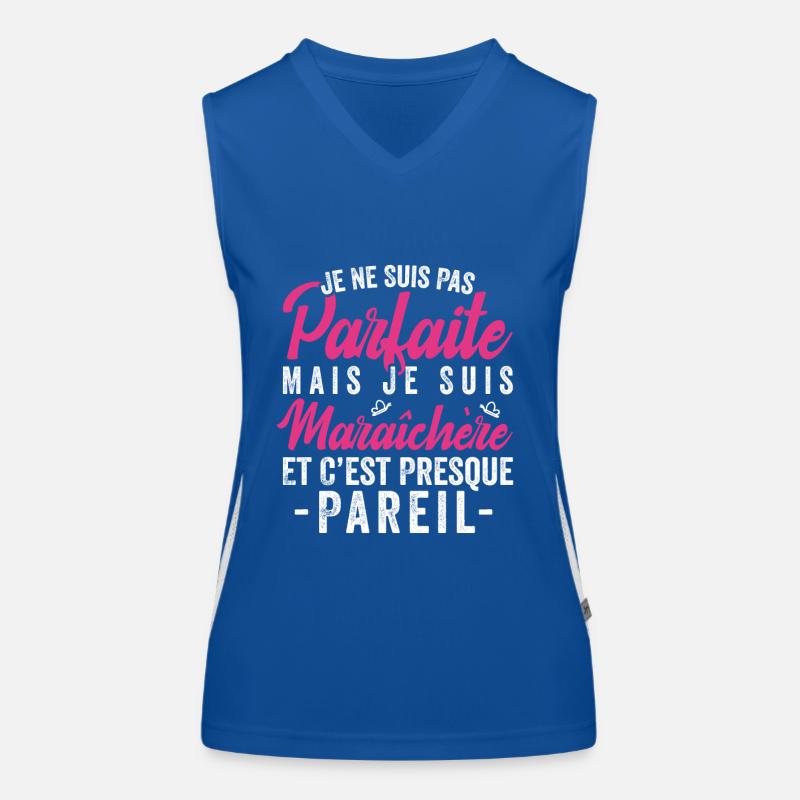 Je Ne Suis Pas Parfaite Mais Je Suis Maraîchère Débardeur respirant contrasté Femme