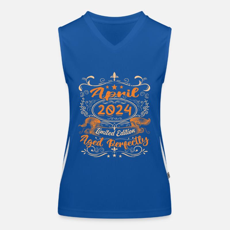 Vintage Geburtstag Geschenkidee April 2024 Funktionelles Kontrast-Tank Top für Frauen