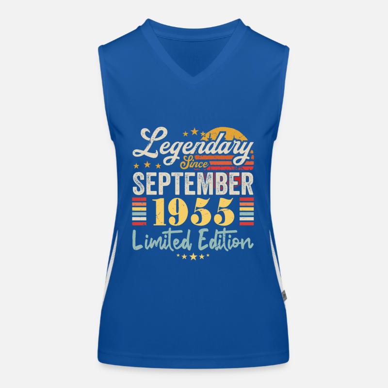 Birthday Gift 1955 Legends September 1955 Women's Functional Contrast Tank Top