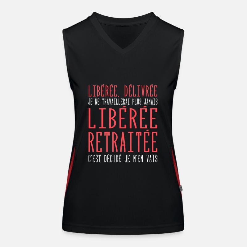 Liberée | Délivrée | Retraitée Débardeur respirant contrasté Femme