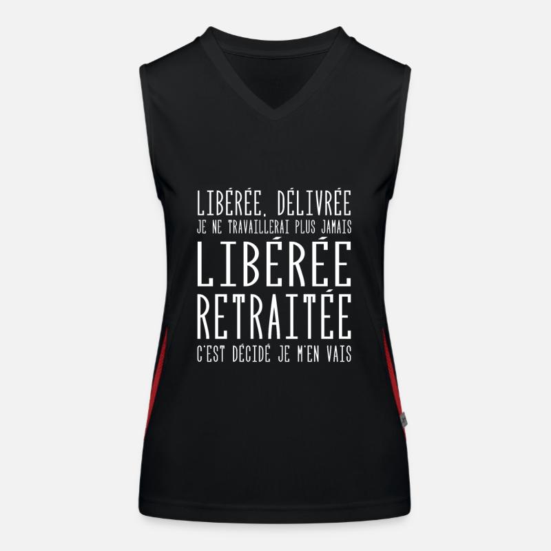 Liberée | Délivrée | Retraitée Débardeur respirant contrasté Femme