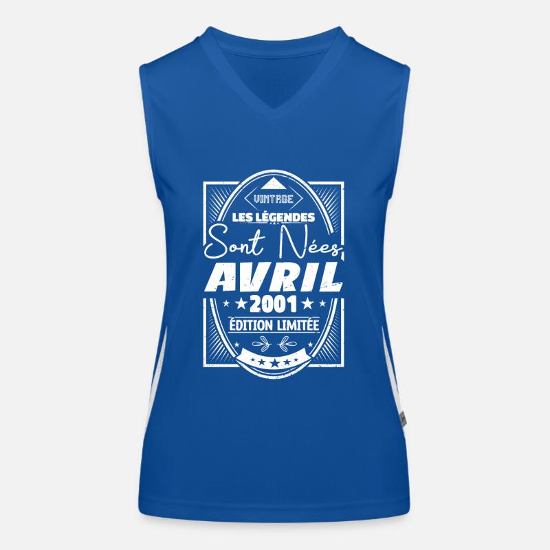 Avril 2001 Débardeur respirant contrasté Femme