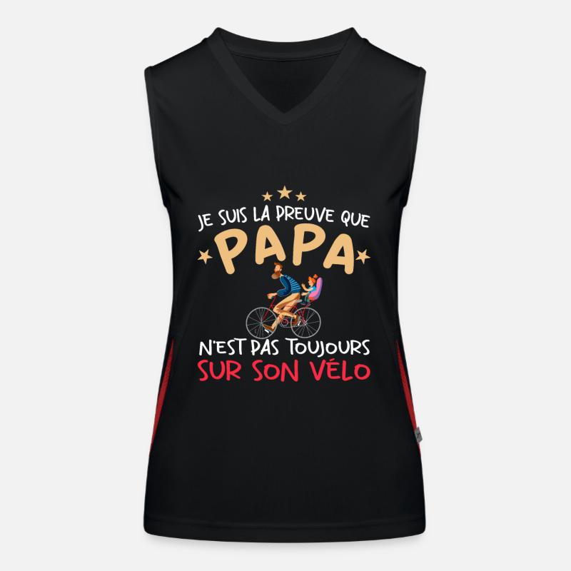 Papa cycliste cyclisme Bébé Nourrisson Naissance Débardeur respirant contrasté Femme