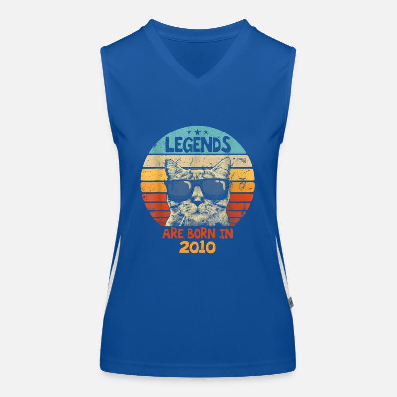 Die Legenden wurden 2010 geboren Jubiläumsgeschenk Funktionelles Kontrast-Tank Top für Frauen