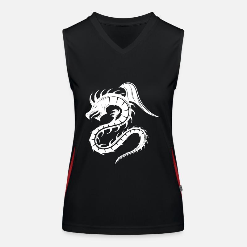 Chinesischer Drache Funktionelles Kontrast-Tank Top für Frauen