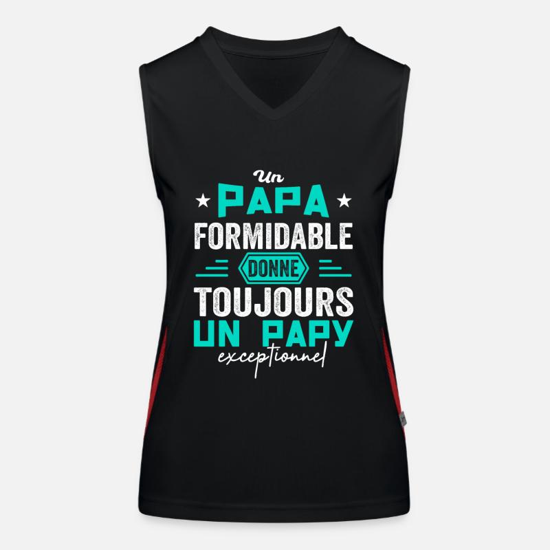 Papa Formidable Papy Exceptionnel Cadeau Papa Papy Débardeur respirant contrasté Femme