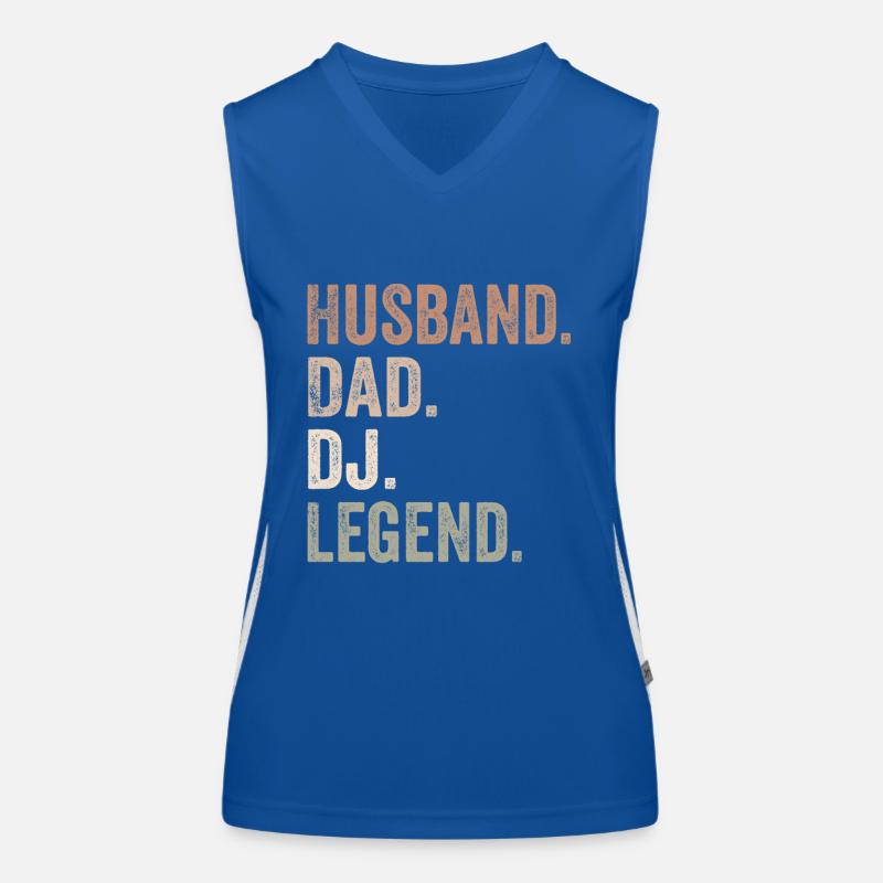Ehemann Papa DJ Legend - Ehemann Funktionelles Kontrast-Tank Top für Frauen