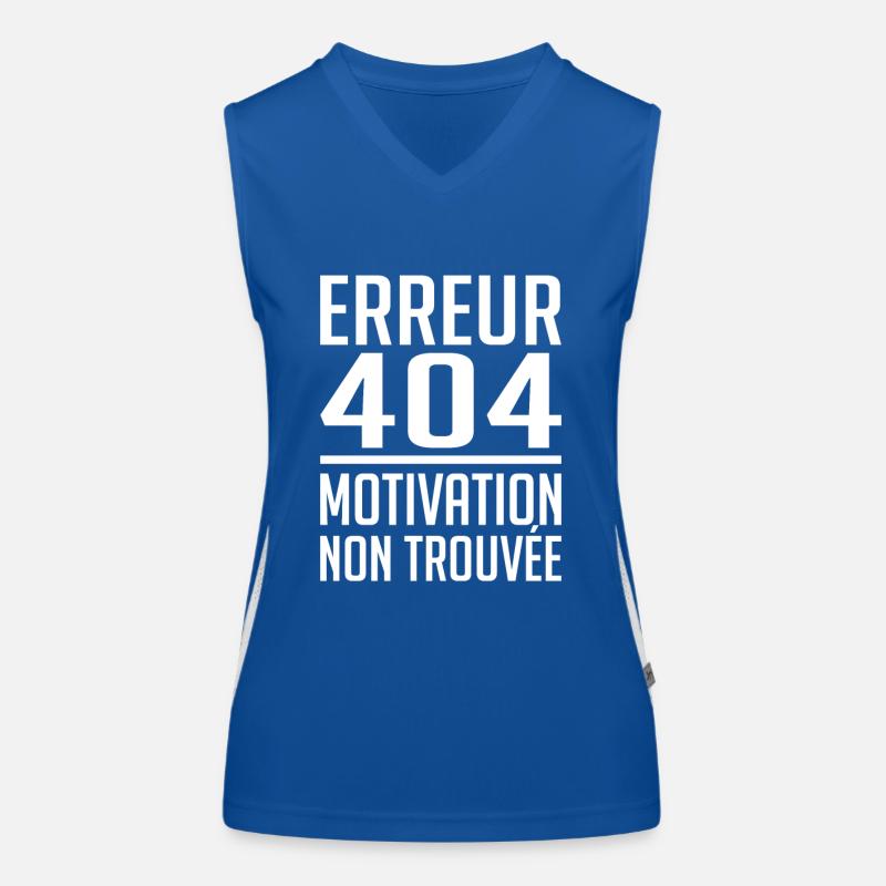 Error 404 Motivation not found humor gift Women's Functional Contrast Tank Top
