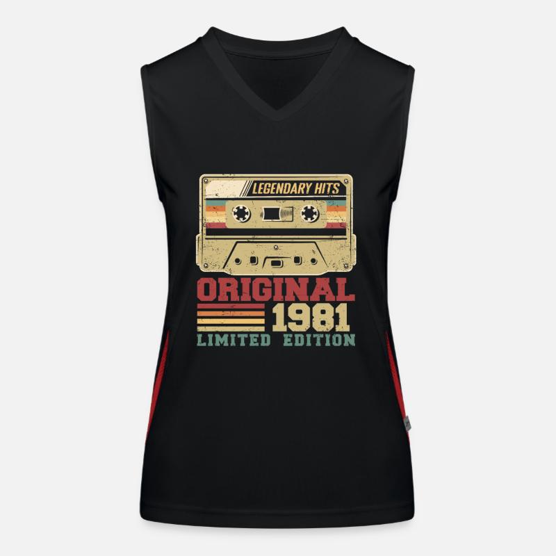 Original 1981 Vintage Anniversary Gift 1981 Women's Functional Contrast Tank Top