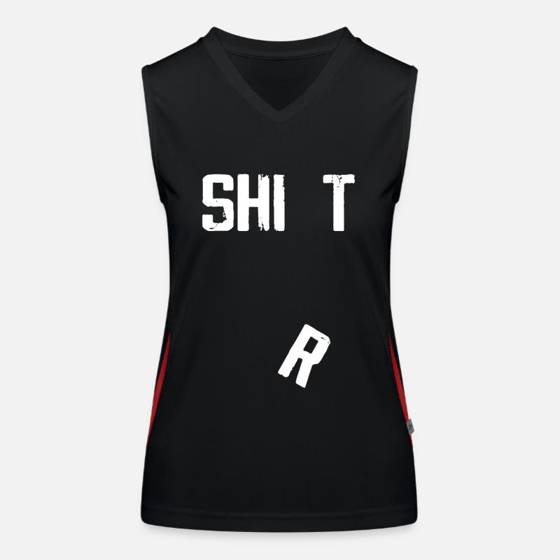 Hilarious Tees Falling R Funny Women's Functional Contrast Tank Top